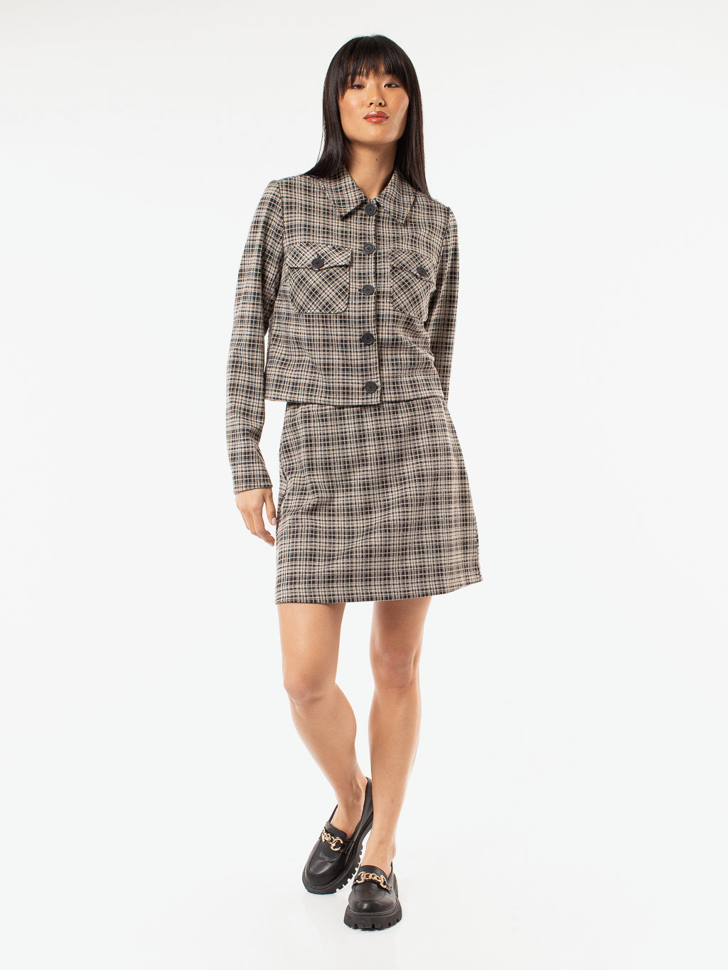 Veste imprimée à carreaux