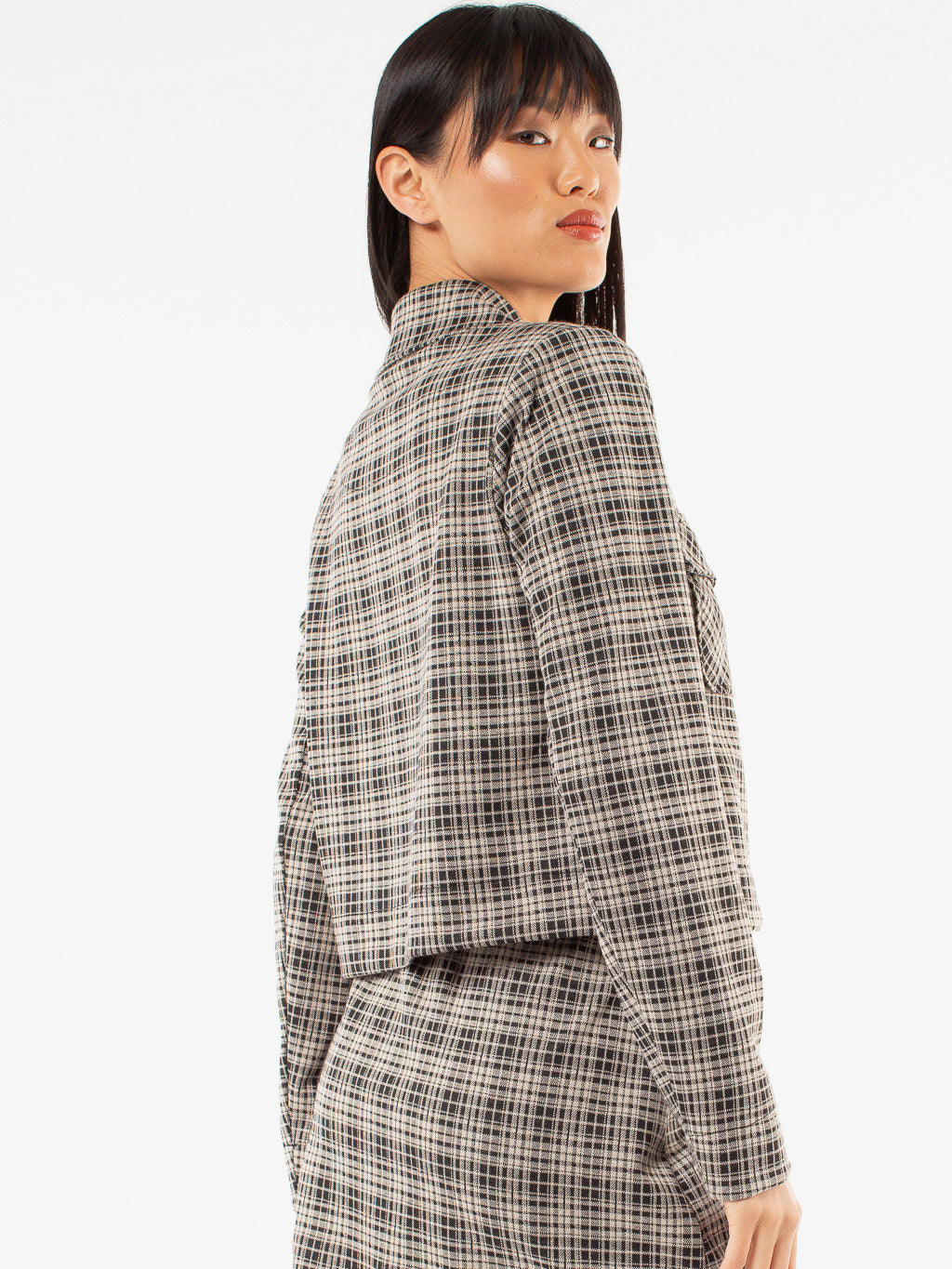 Veste imprimée à carreaux