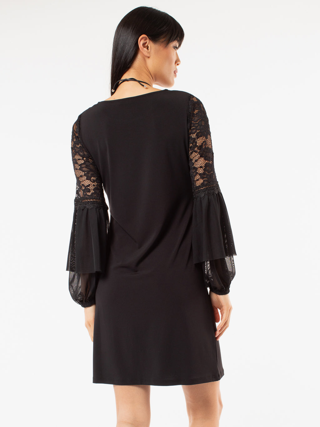 A-line dress with lace