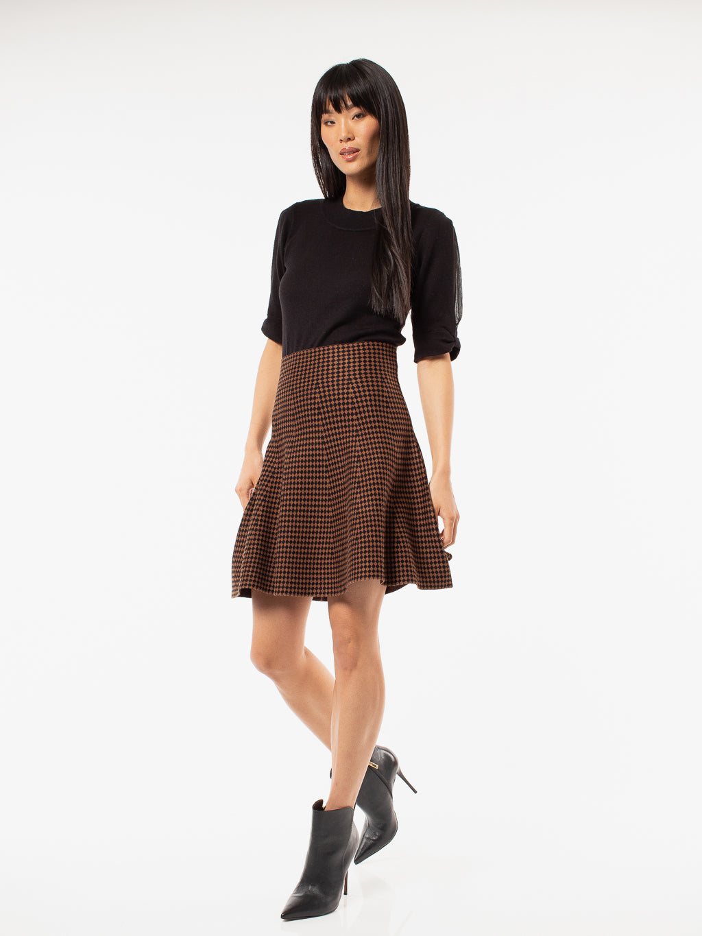 Knit short A line skirt