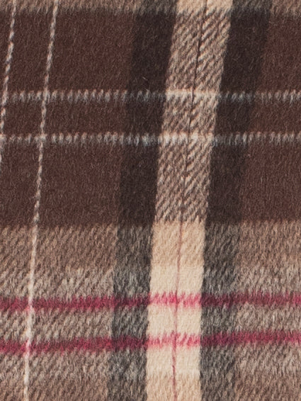 Jupe Droite DEVERNOIS En Lainage Tartan Beige/marron - Taille 44 - Occasion Très Bon état