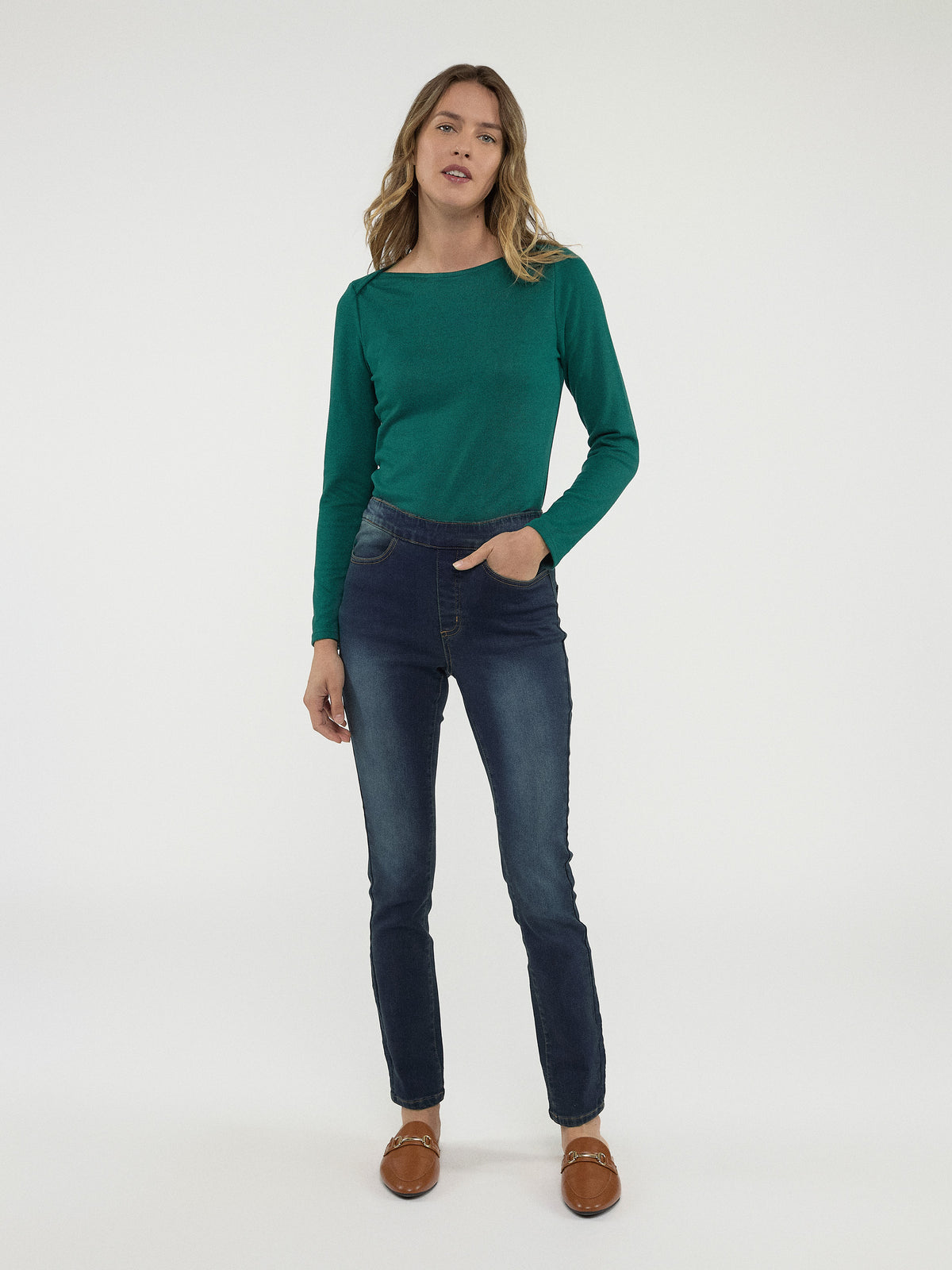 Jean skinny à enfiler