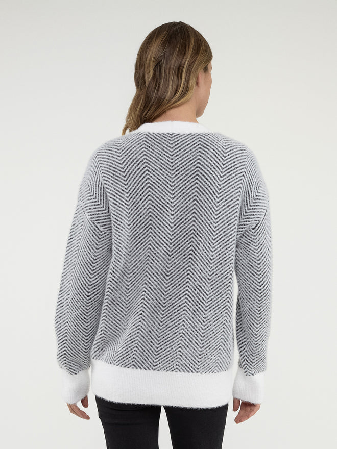 Long-sleeve loose knit cardigan – Boutiques San Francisco
