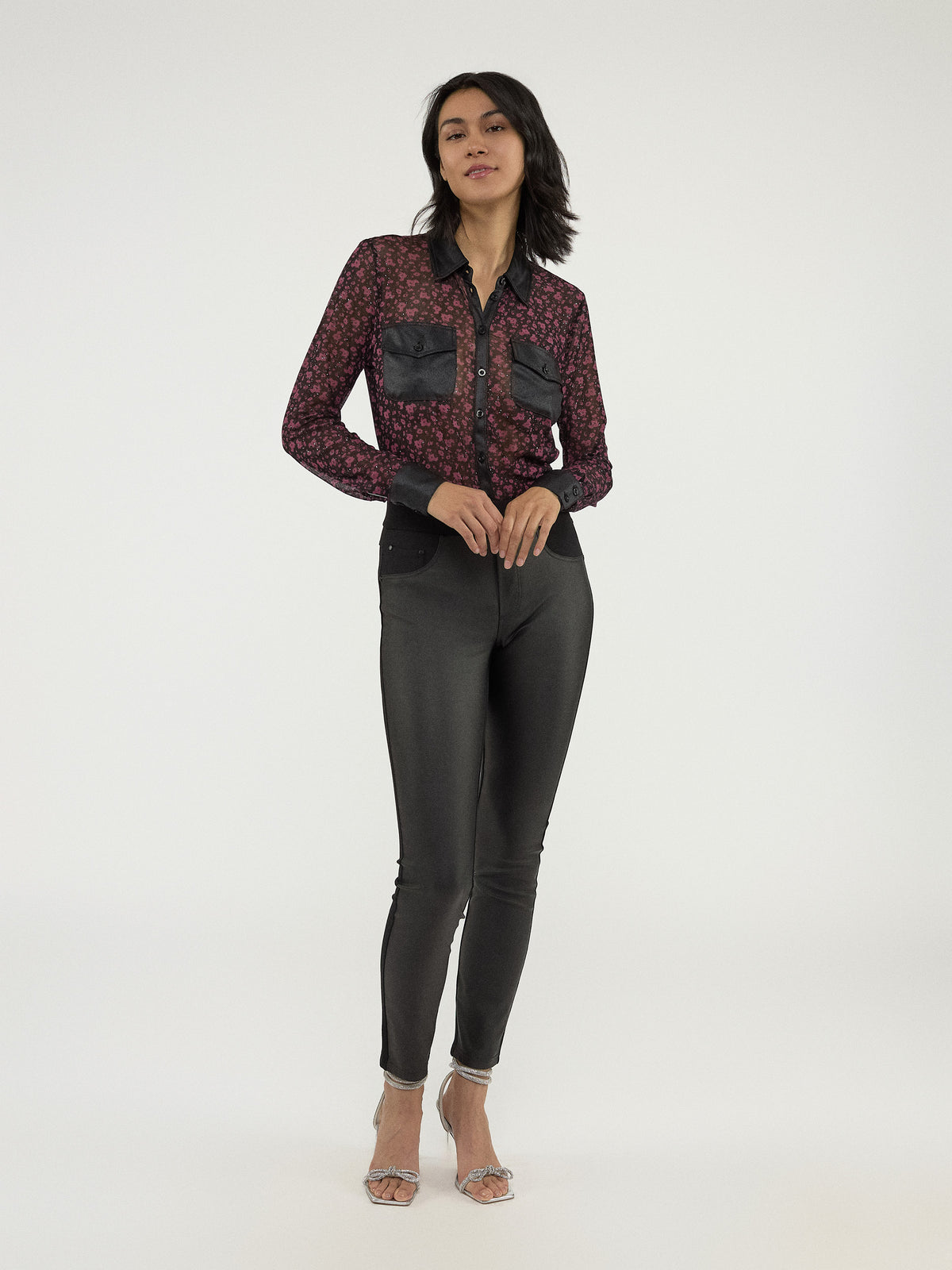 Pantalon étroit ajusté à enfiler