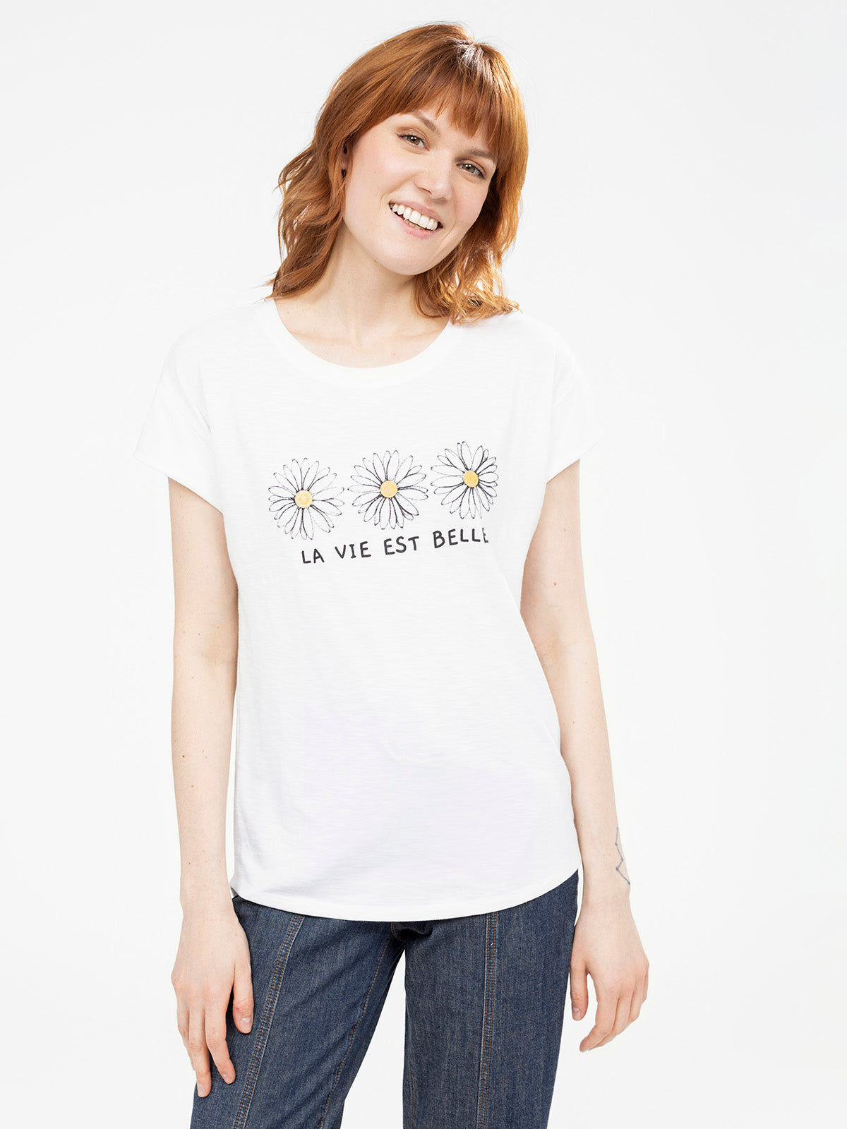 T-shirt semi-ajusté à manches courtes
