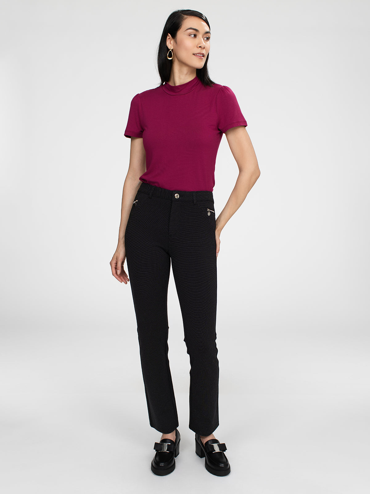 Pantalon habillé droit ajusté