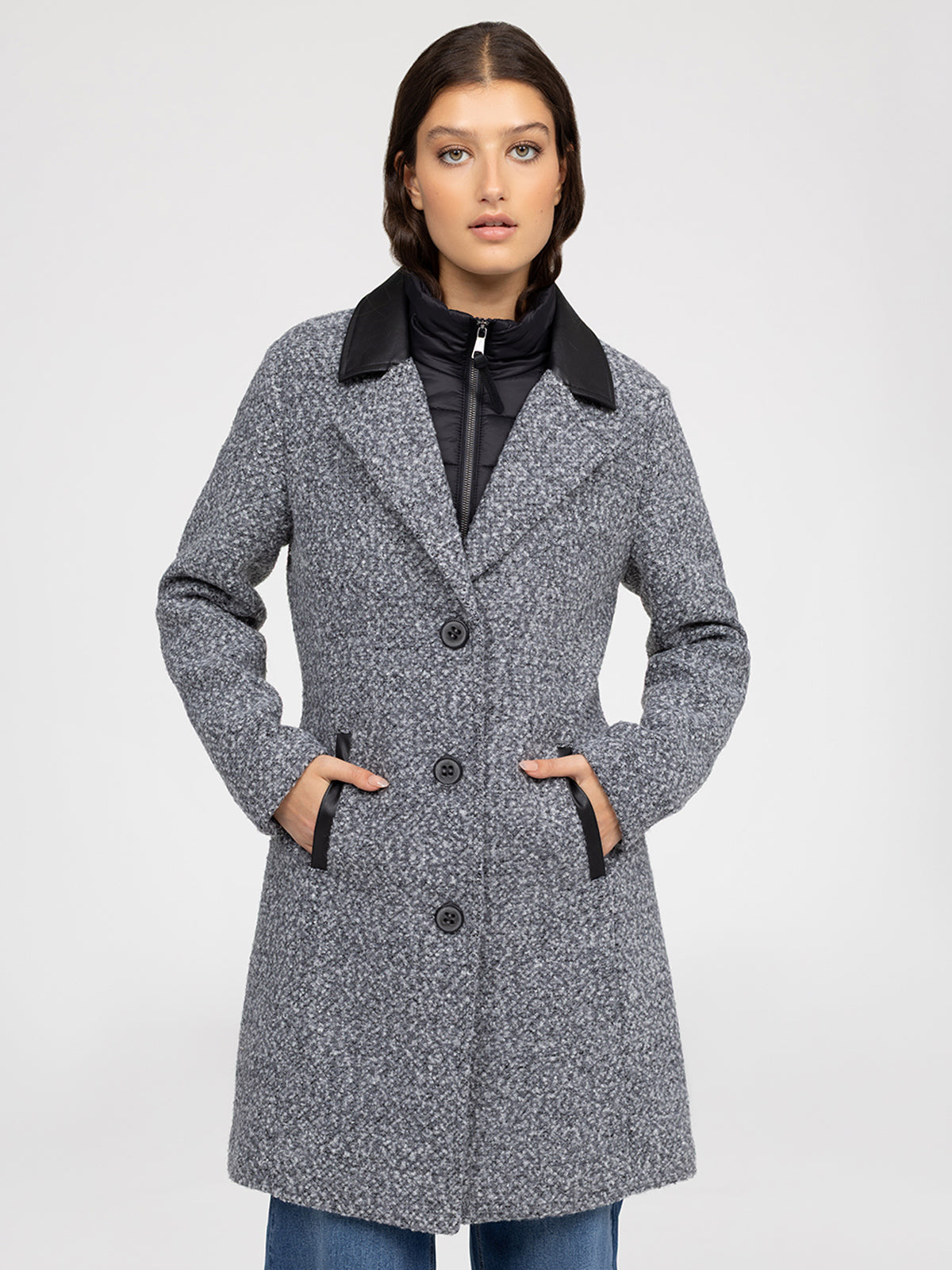Manteau long semi ajusté