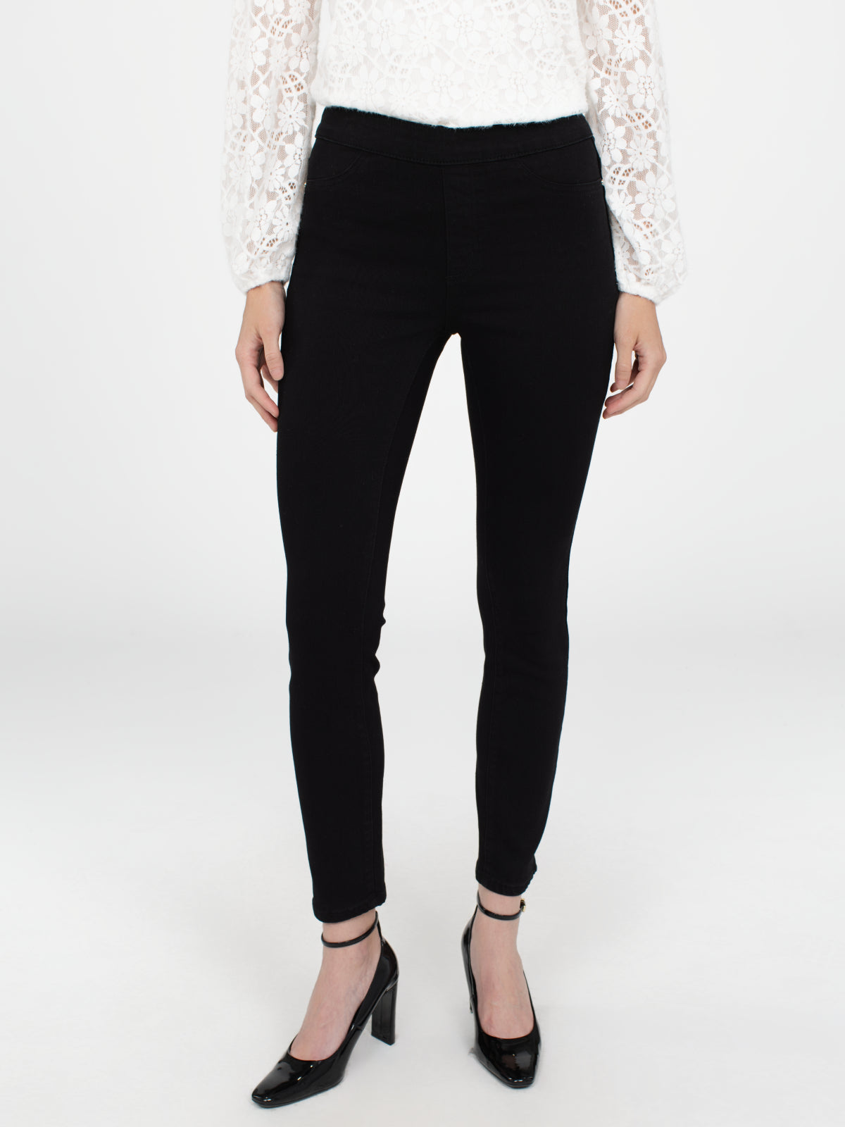 Jean skinny semi-ajusté à enfiler