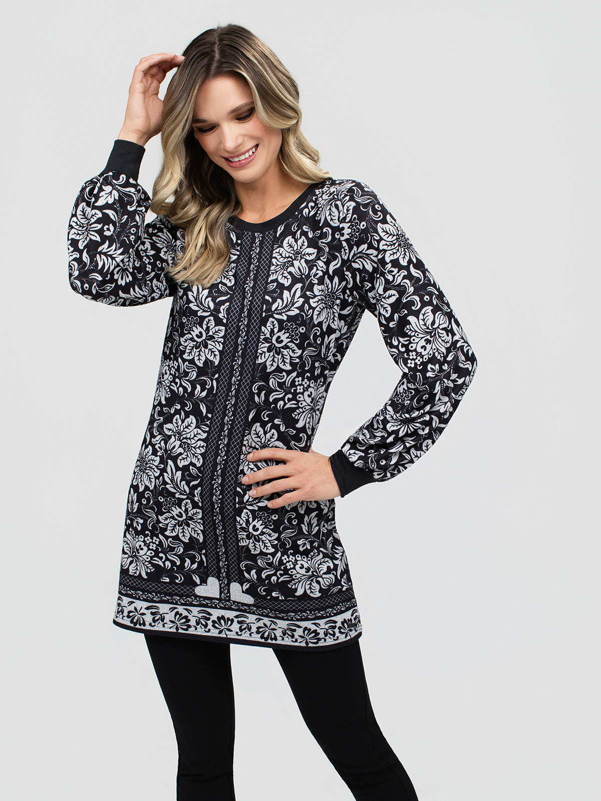 Tunique en tricot à manches longues