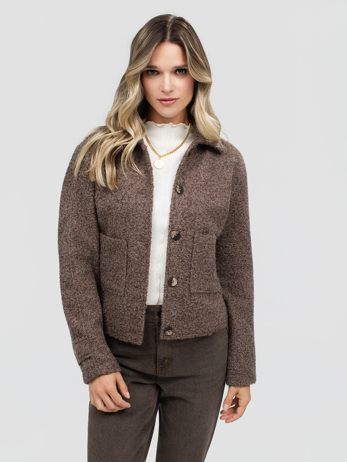Veste en tricot à manches longues