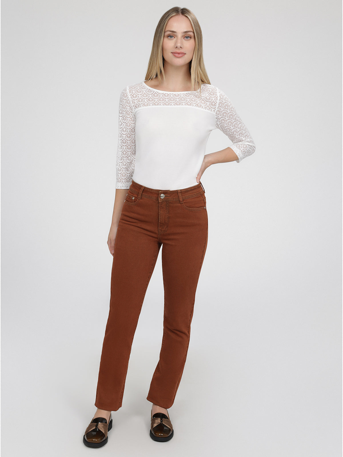 Straight denim pant