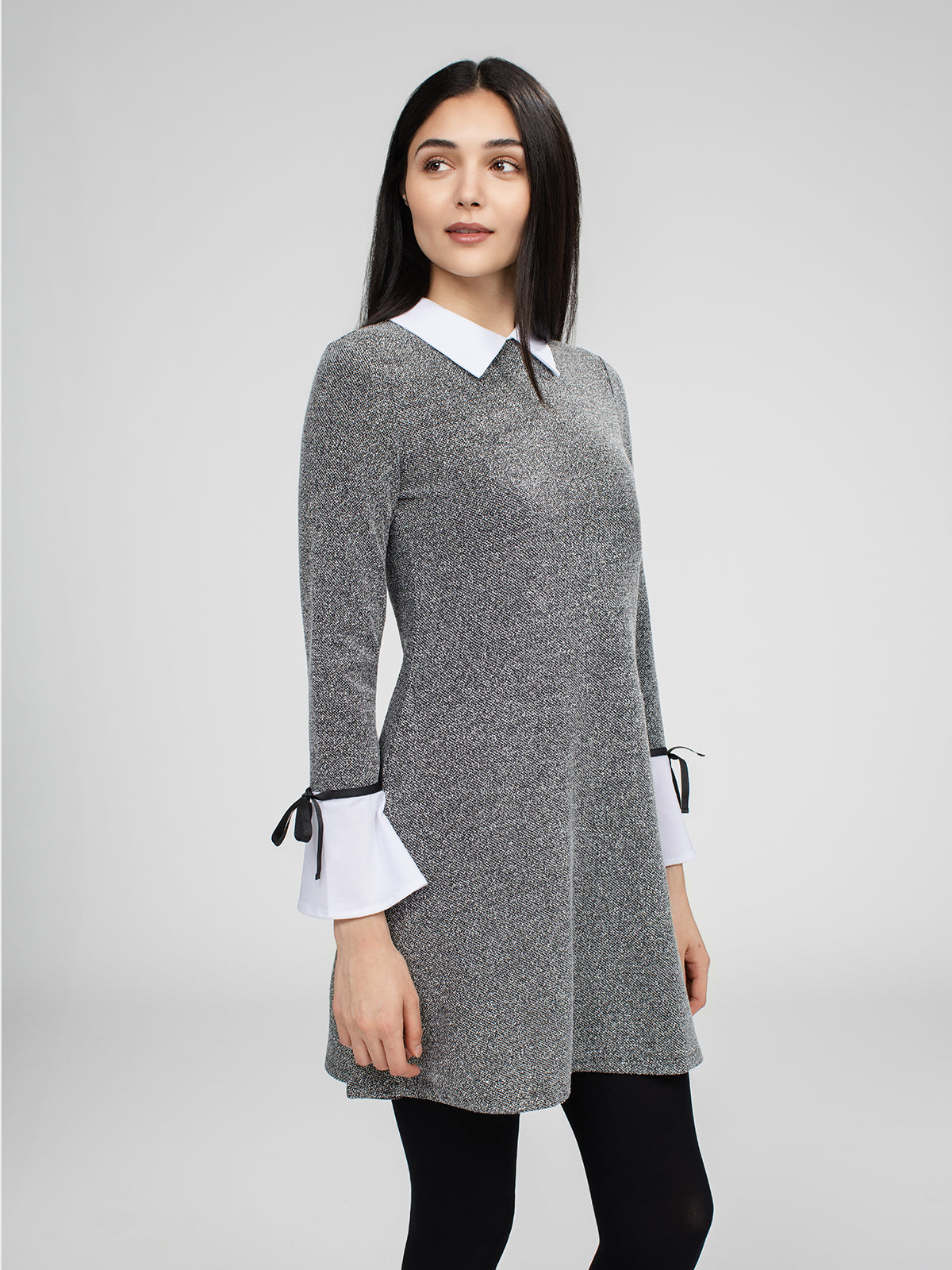 Robe courte évasée en tricot