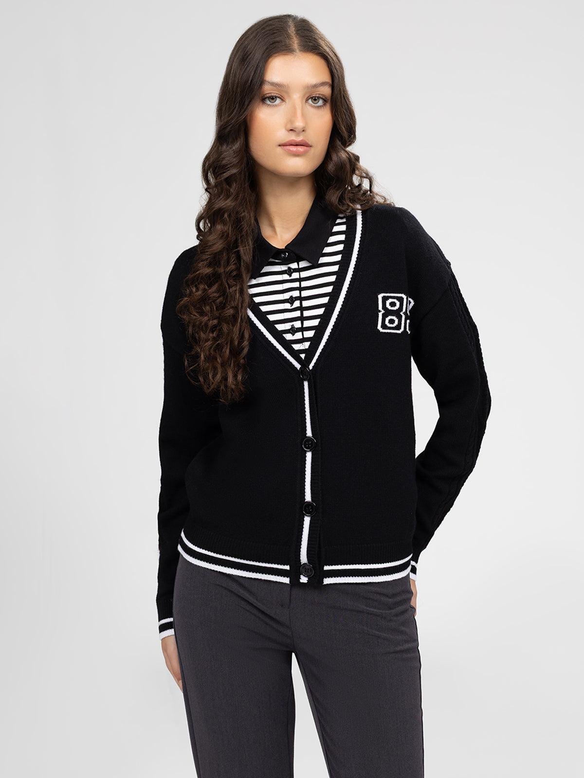 Cardigan en tricot ample