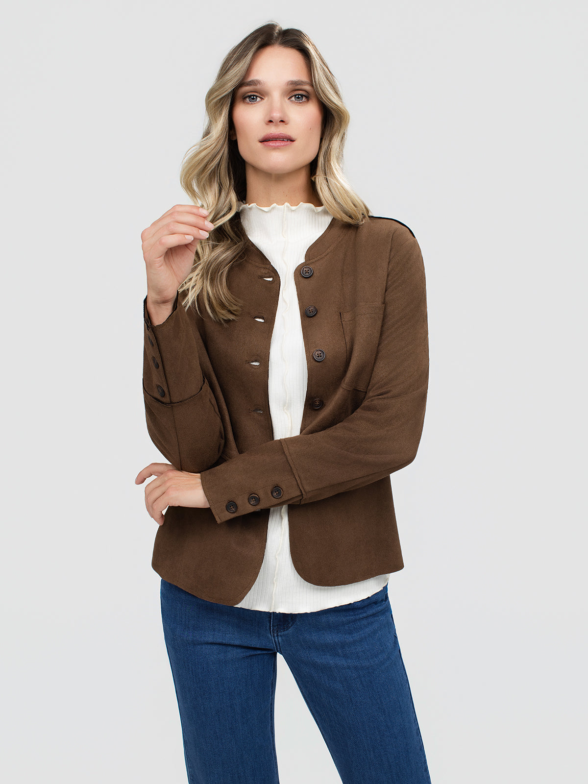 Veste en tricot à manches longues