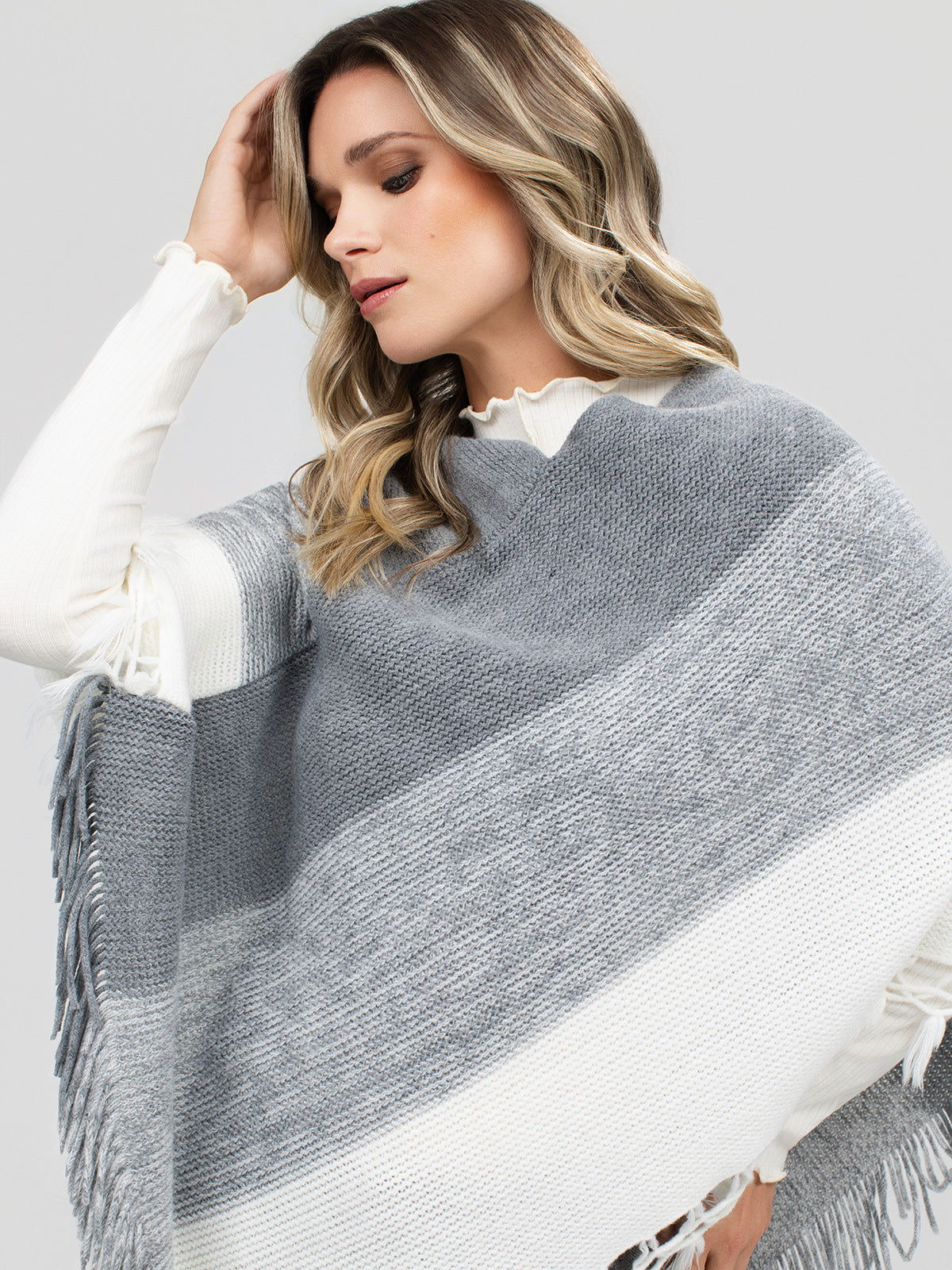 Poncho en tricot