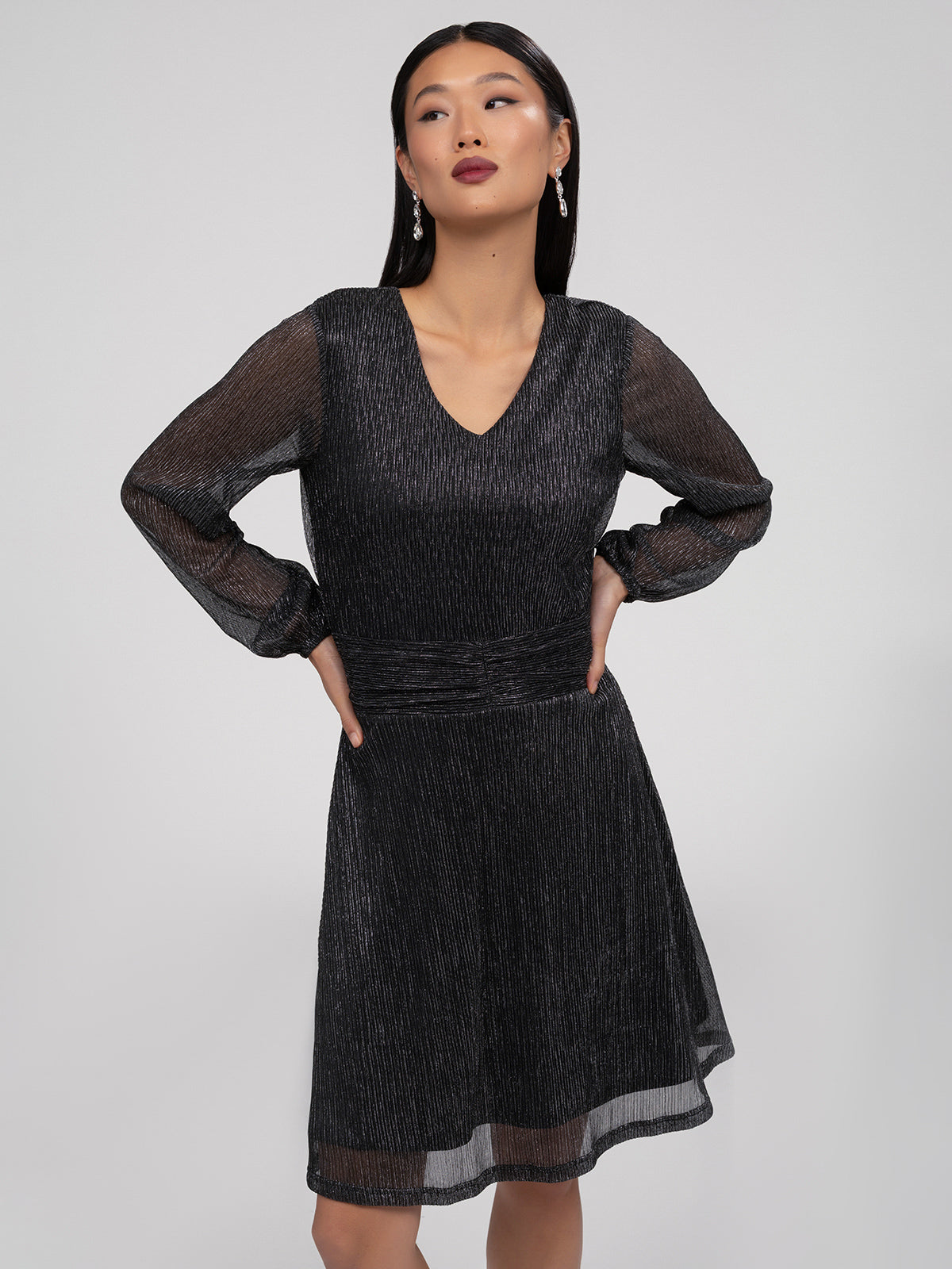 Robe midi évasée en tricot