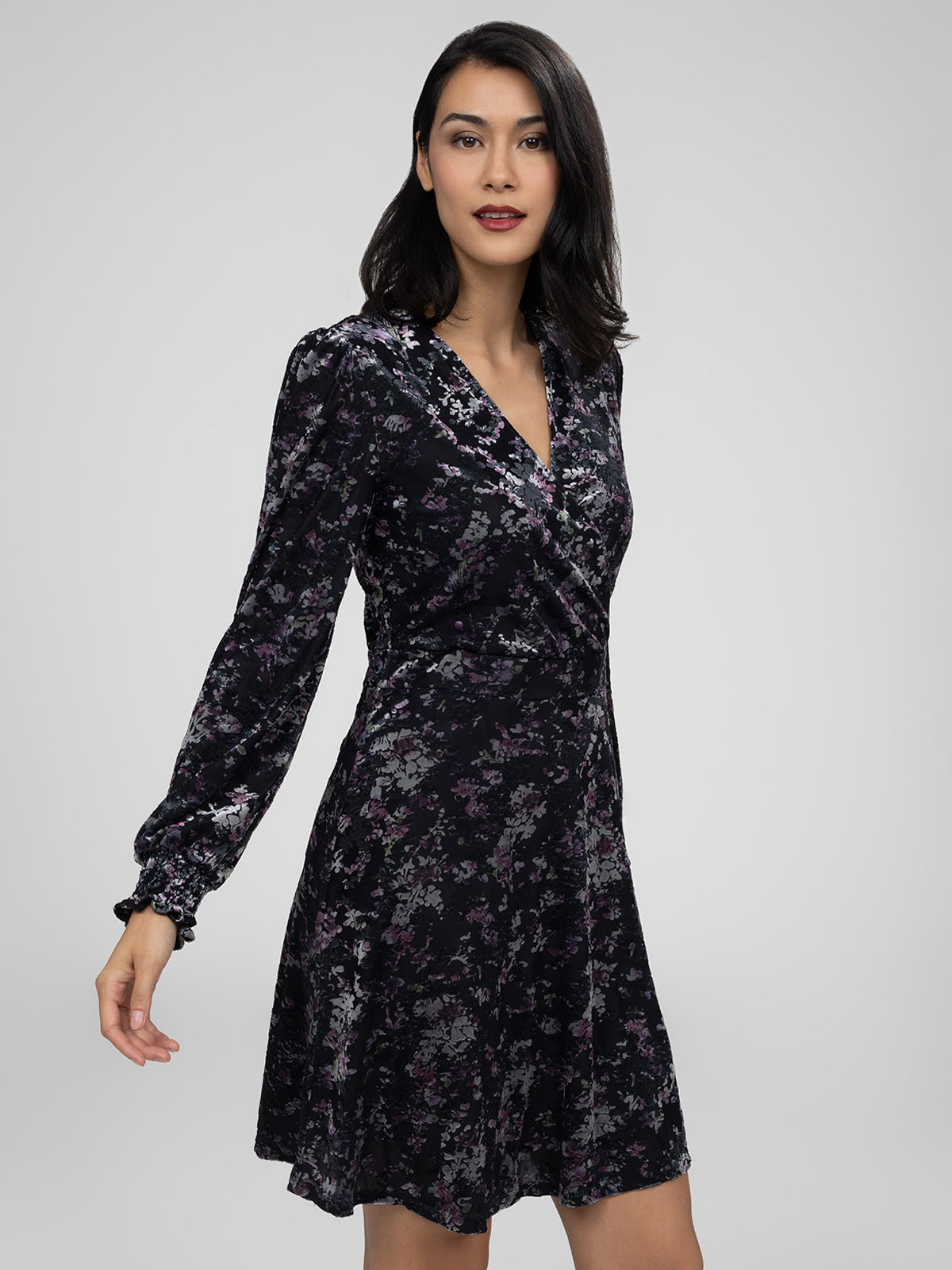 Robe courte évasée en tricot