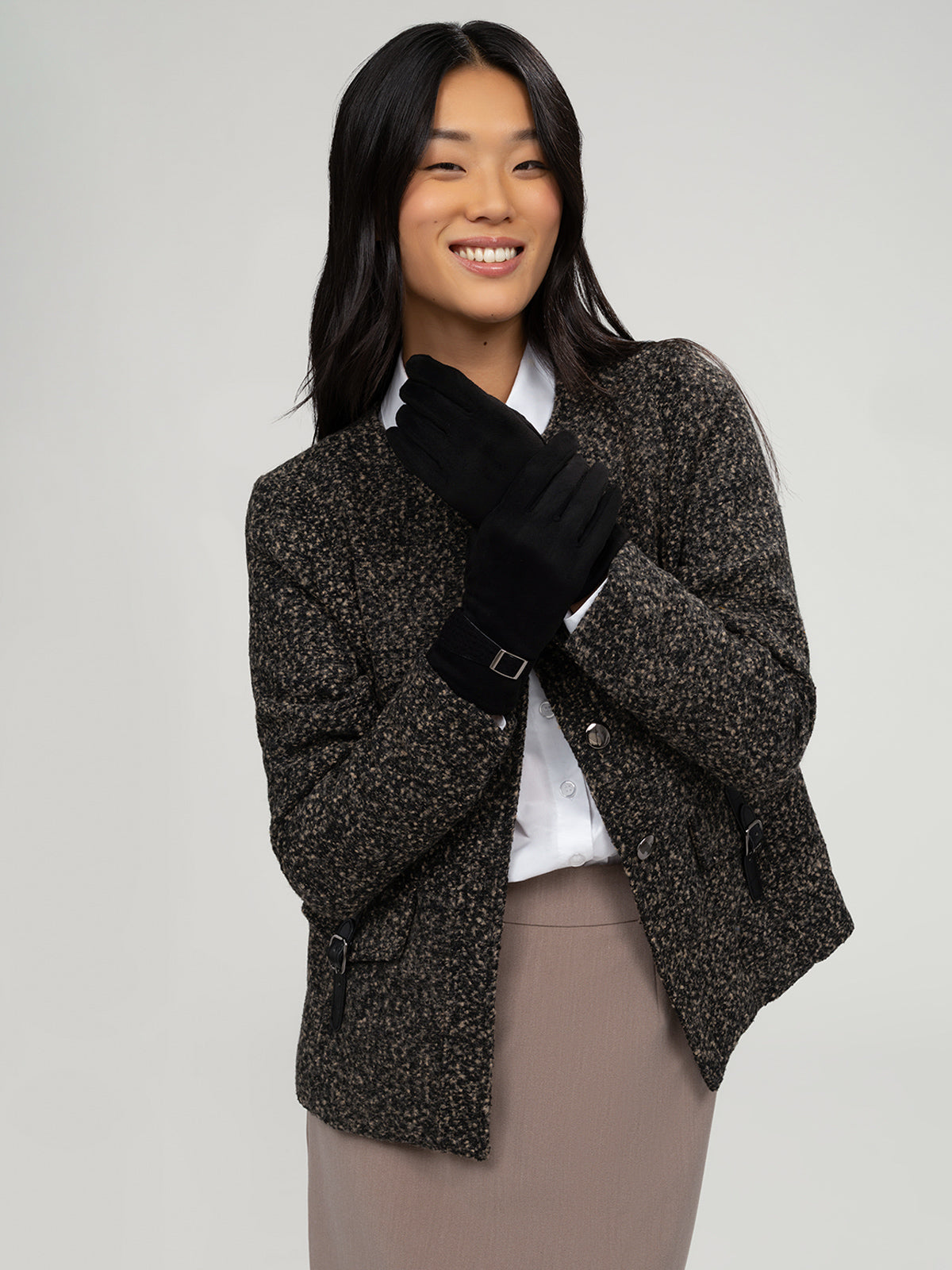 Gants en faux suède