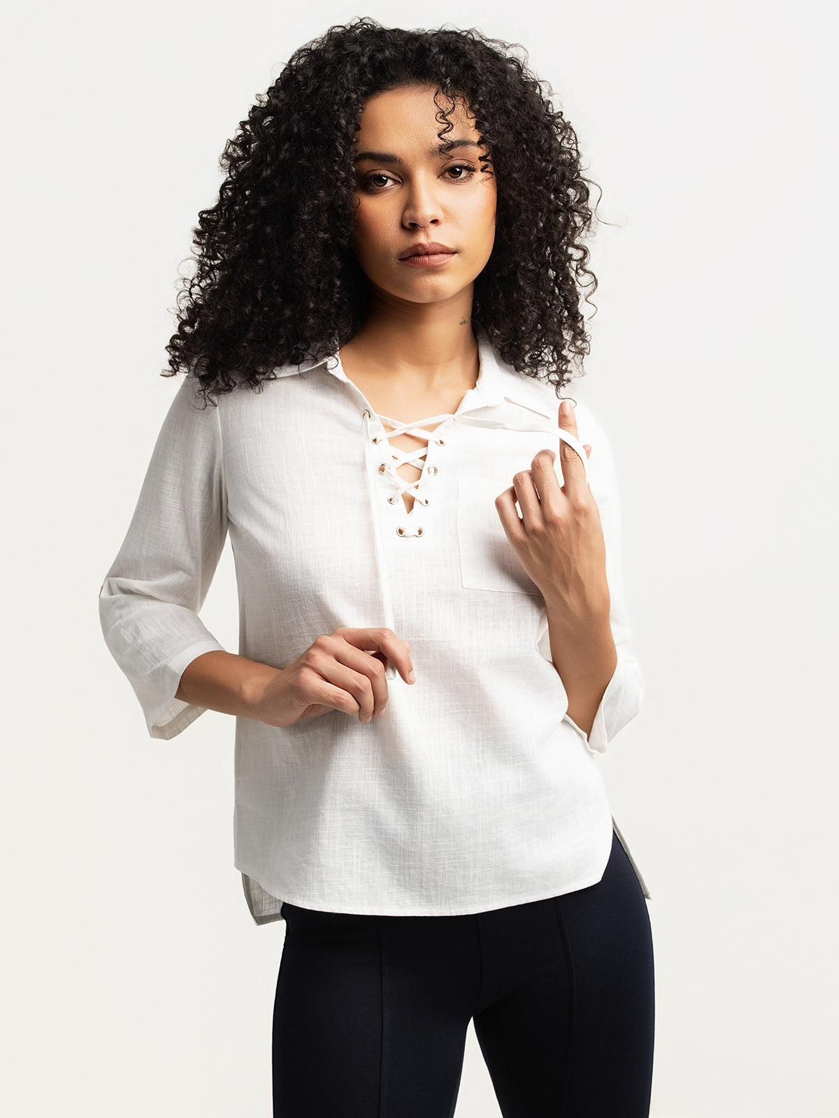 3/4-sleeve blouse