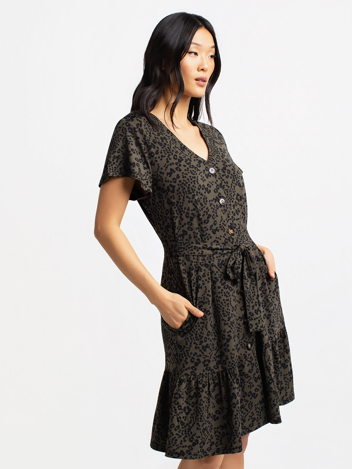 Robe midi ligne A en tricot