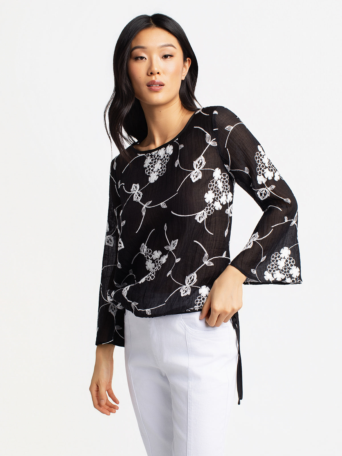 Blouse ample à manches longues