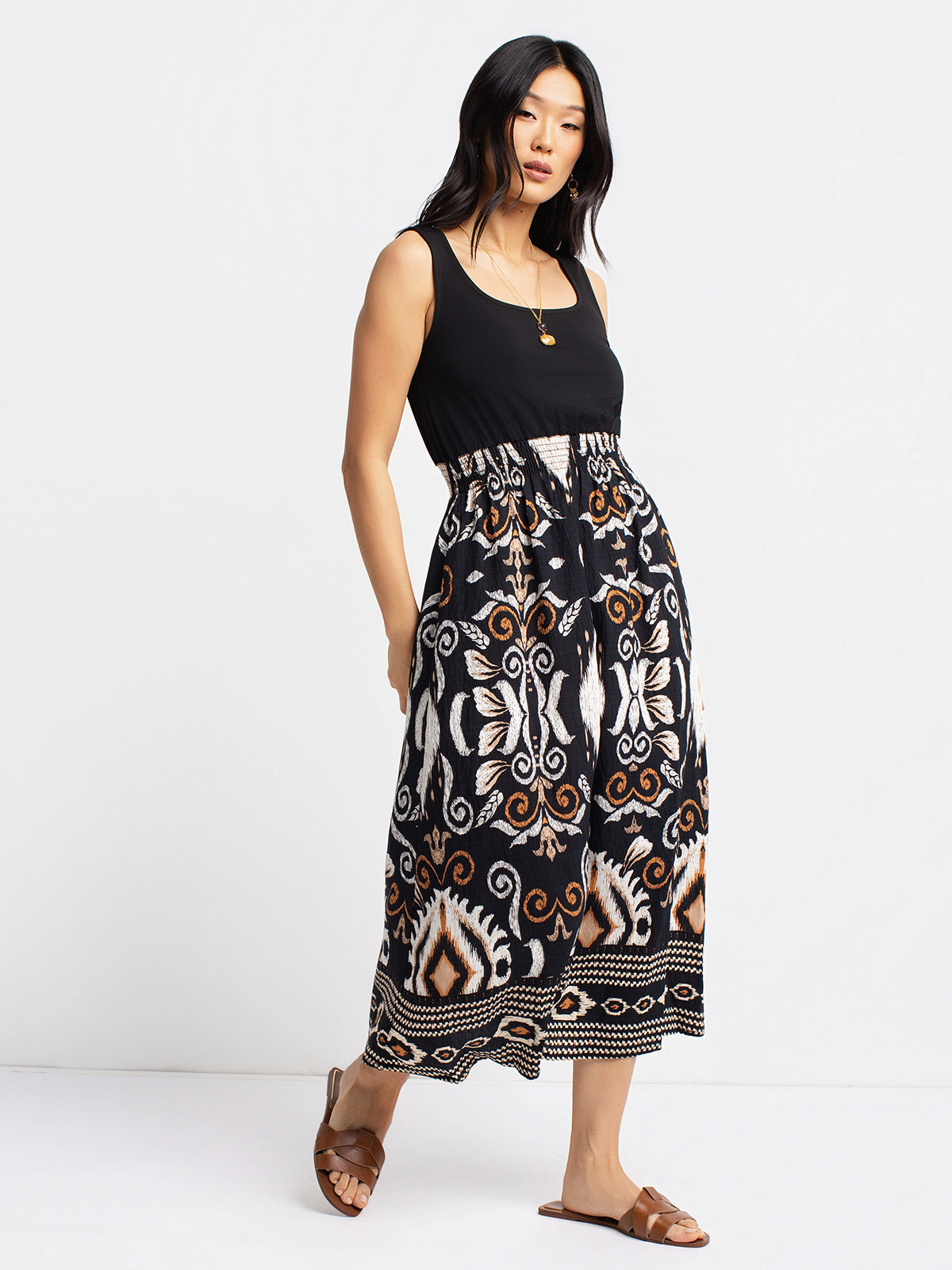 Robe maxi ligne A en tricot