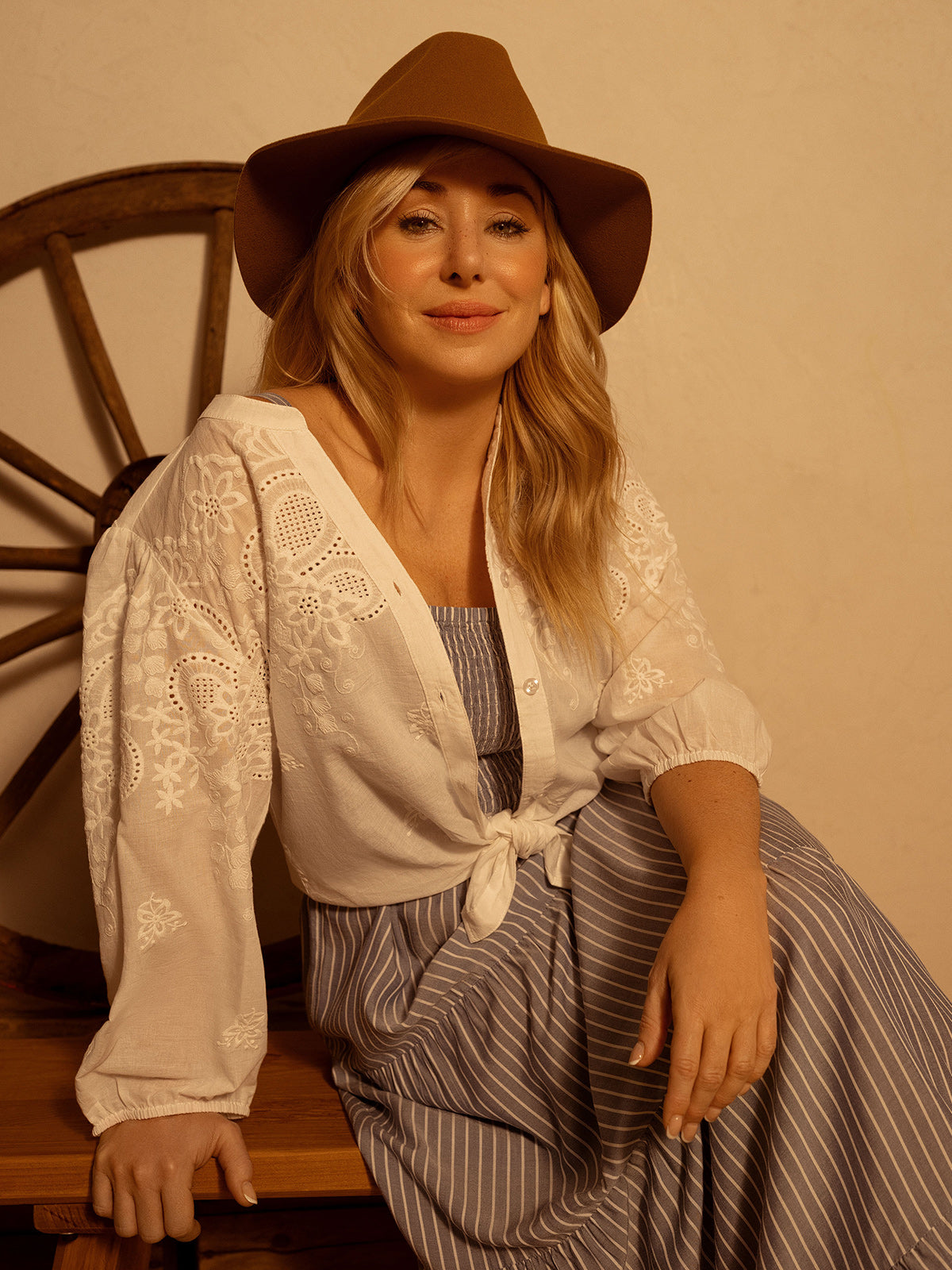 Blouse à manches 3/4 avec boutons