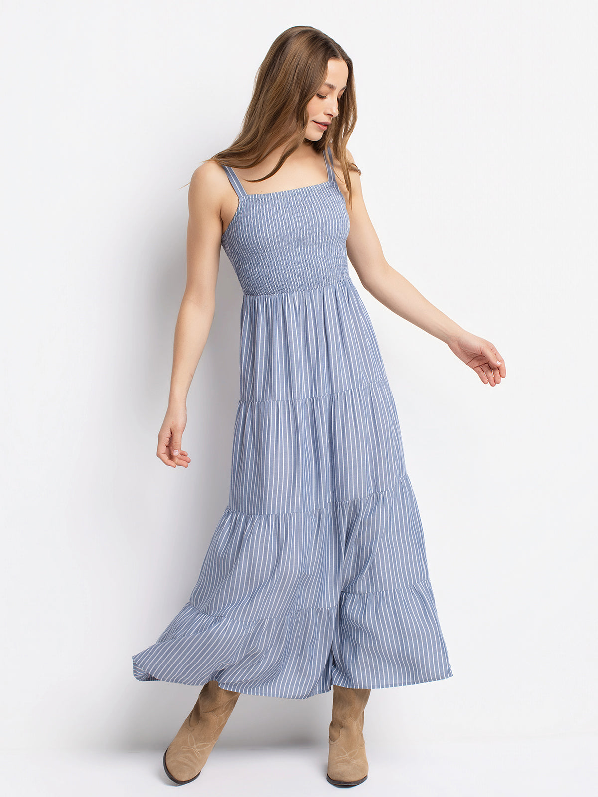 Flared maxi dress