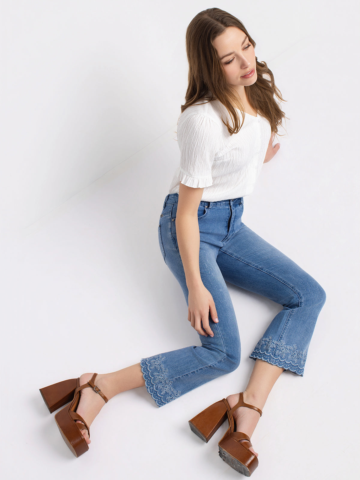 Pantalon 7/8 en denim