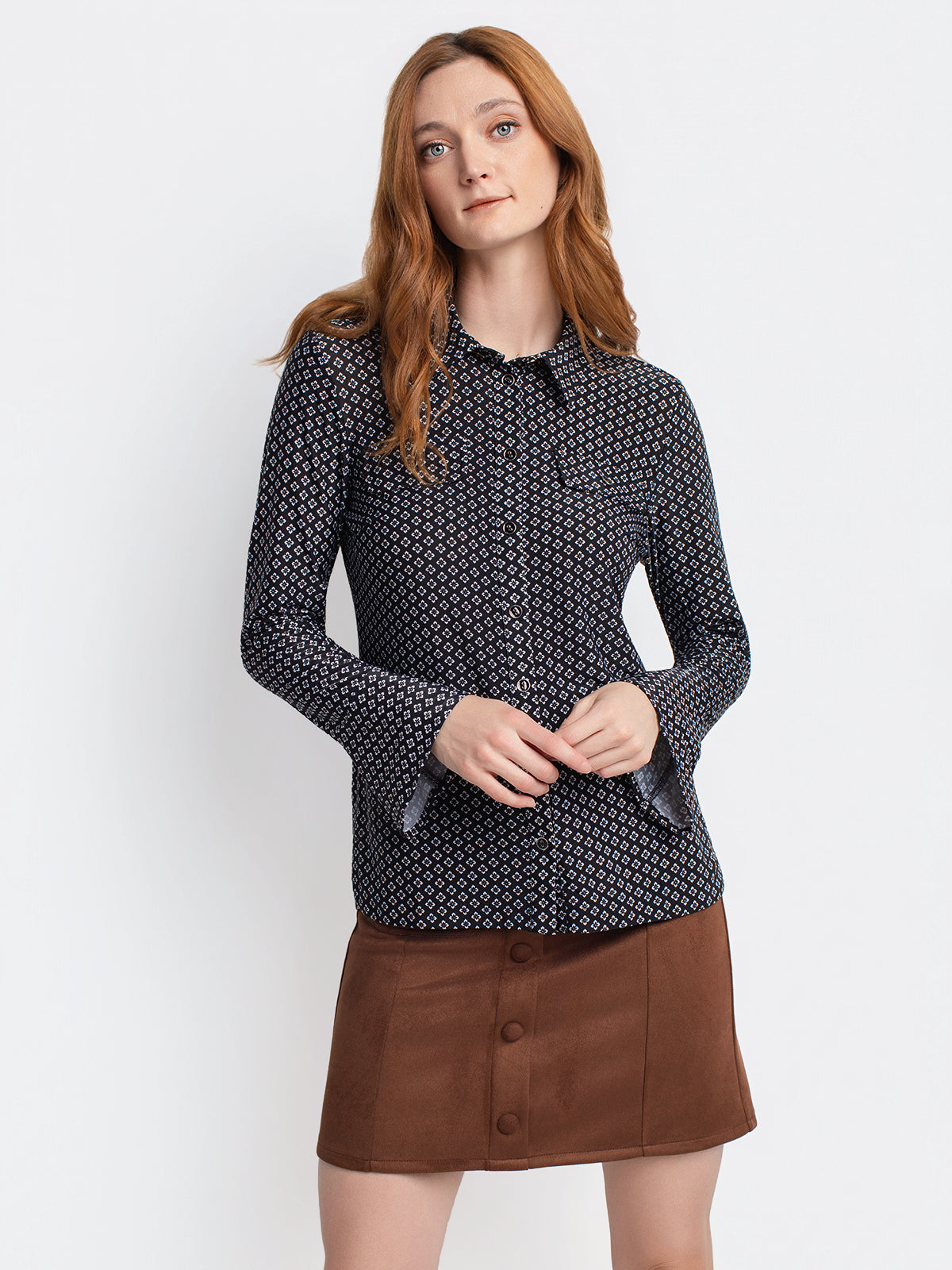 Blouse à manches longues avec boutons
