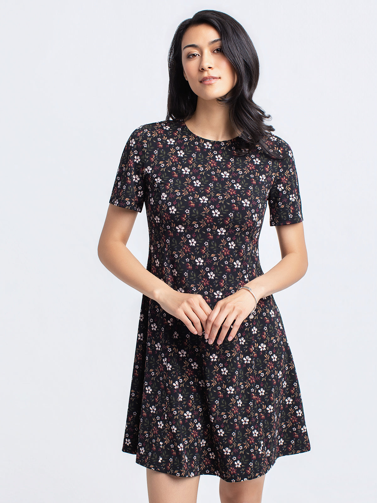 Flared midi dress