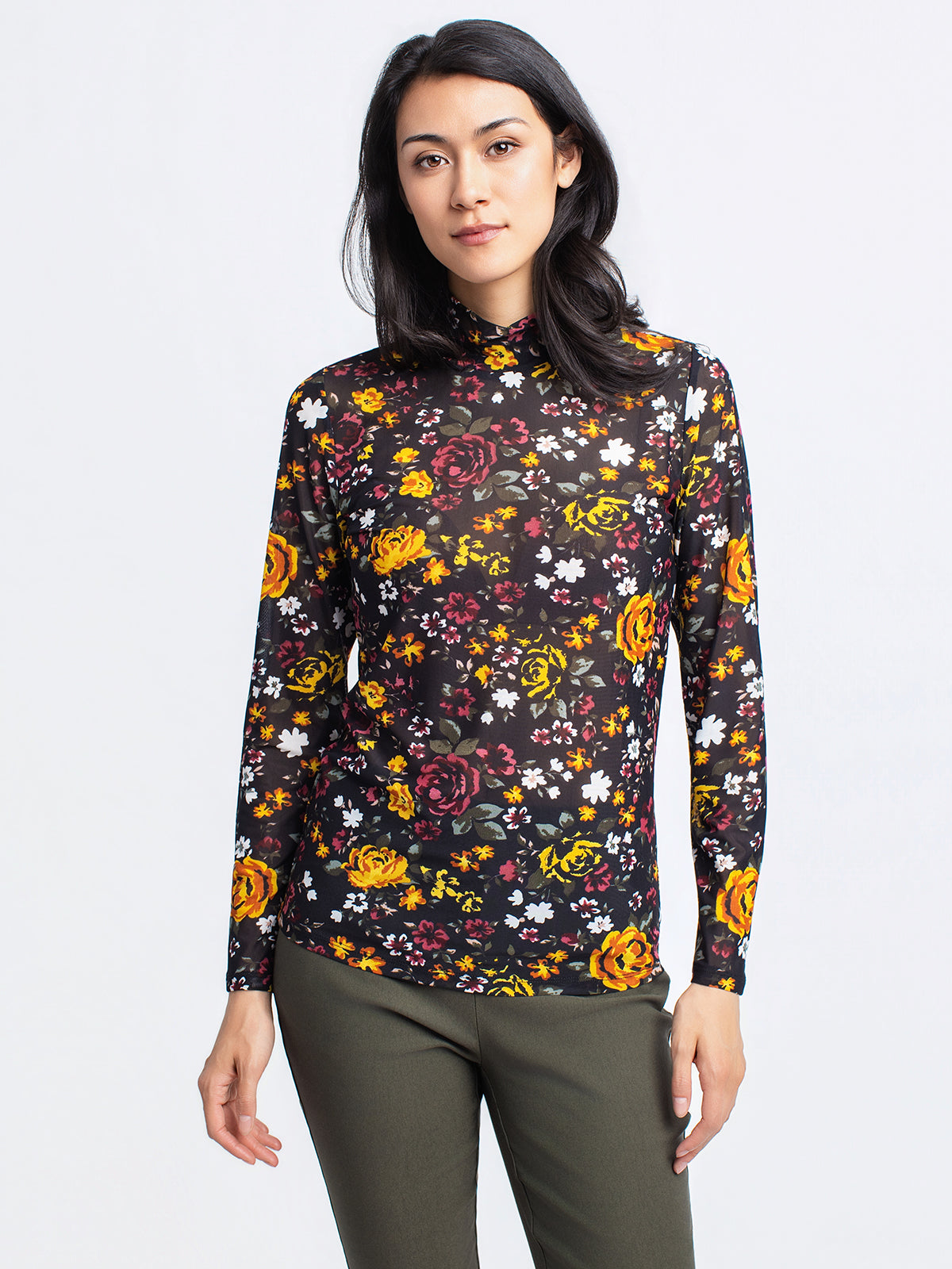 Fitted long-sleeve top