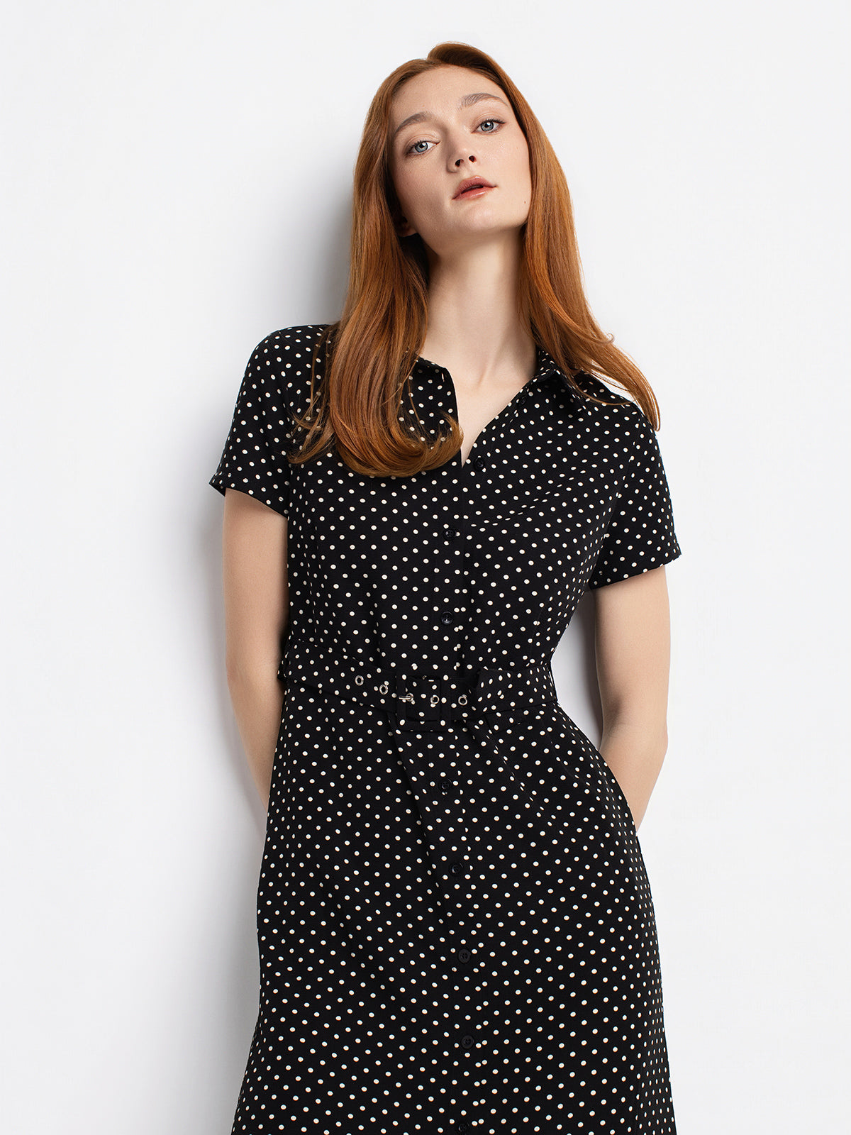 Flared midi dress
