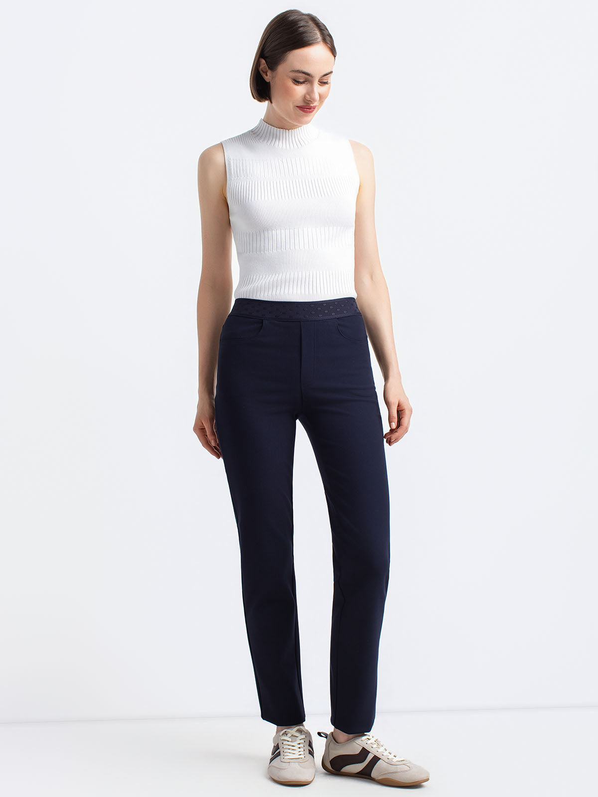 Pantalon droit à enfiler