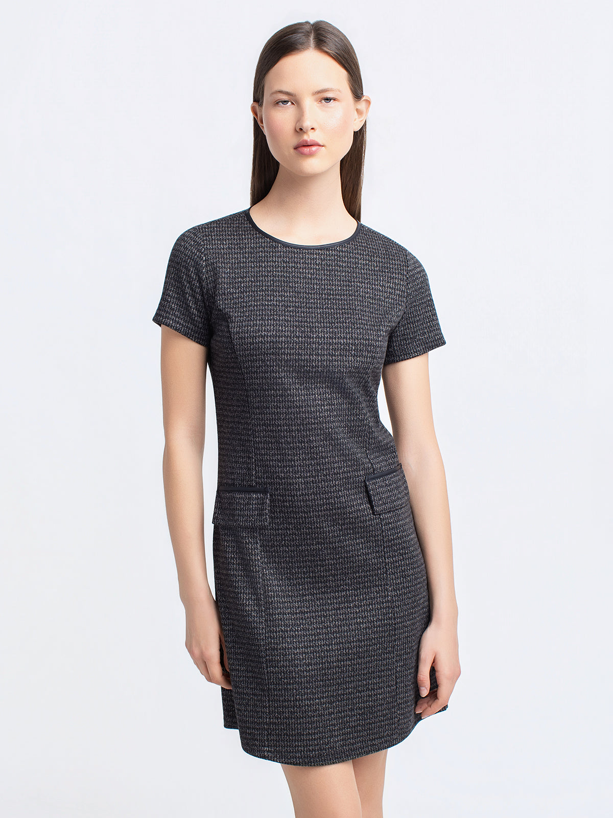 Robe courte ligne A en tricot