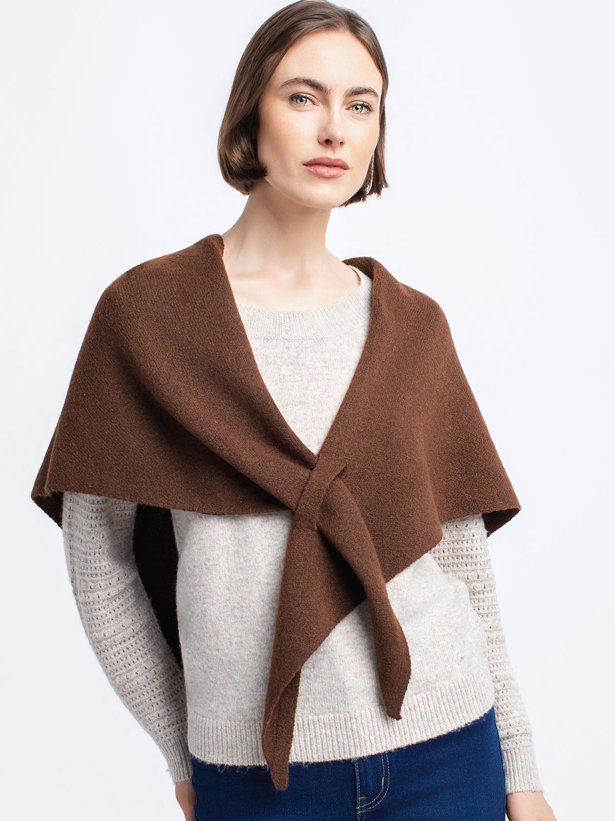 Knitted poncho
