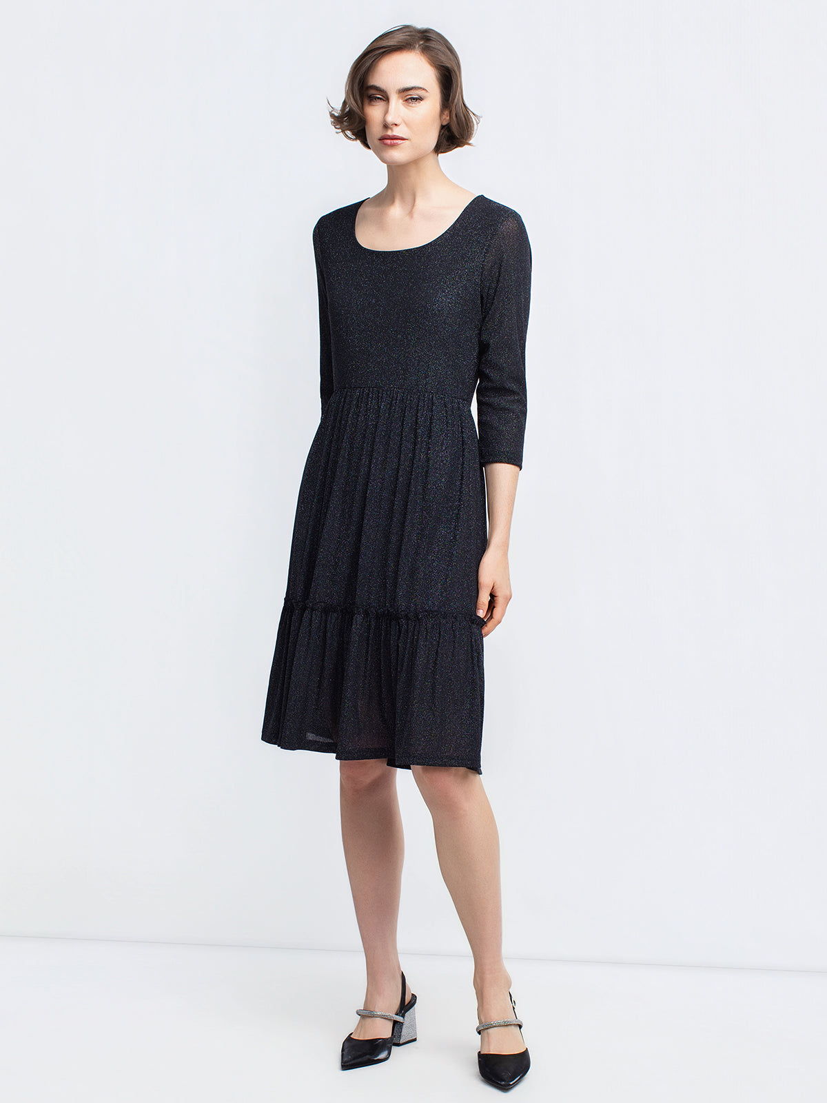 Robe maxi évasée en tricot