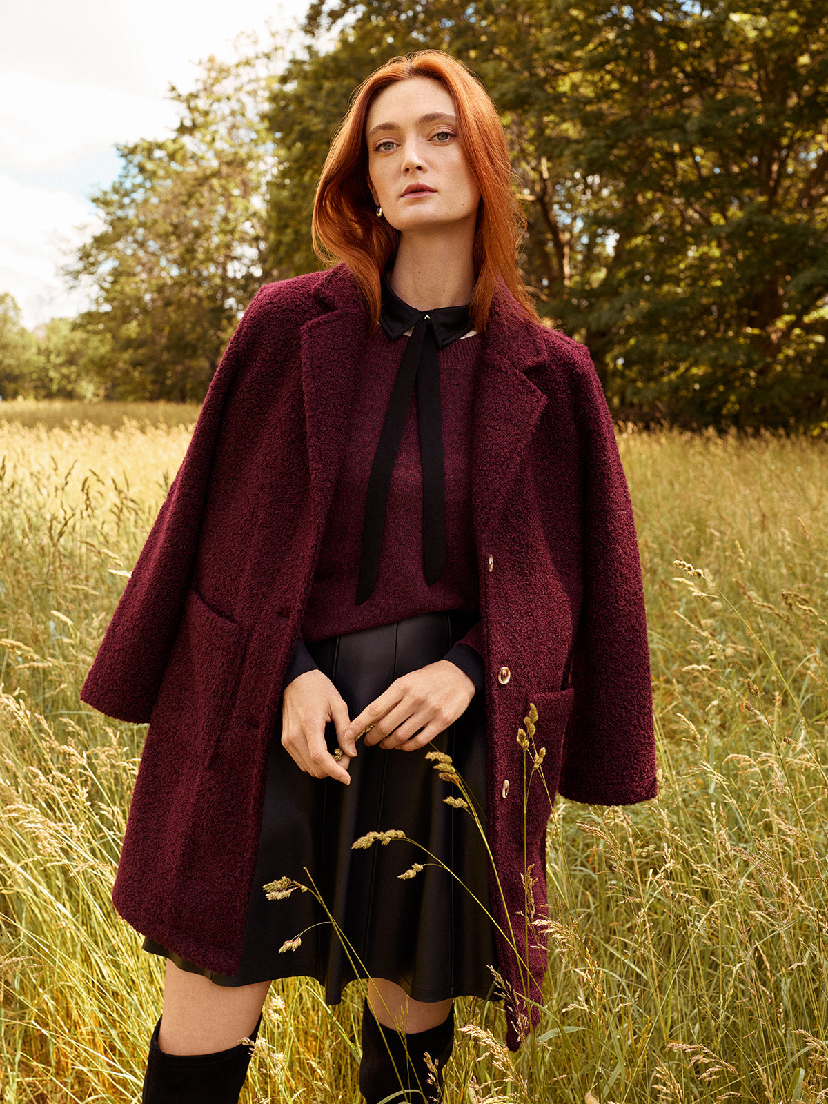 Veste longue semi-ajustée
