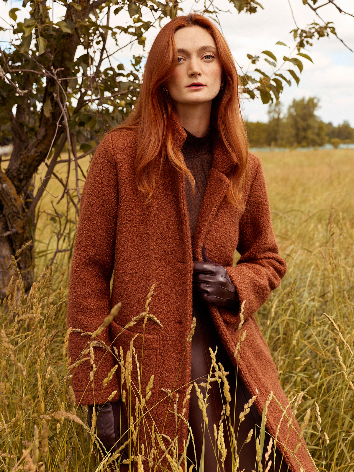 Veste longue semi-ajustée