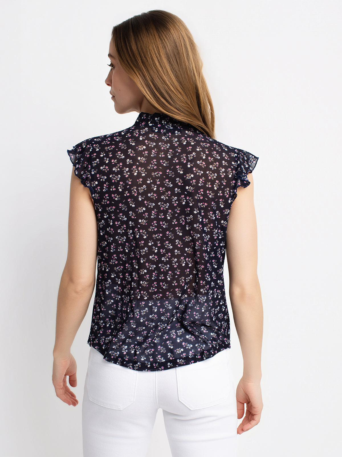 Blouse à manches courtes avec boutons