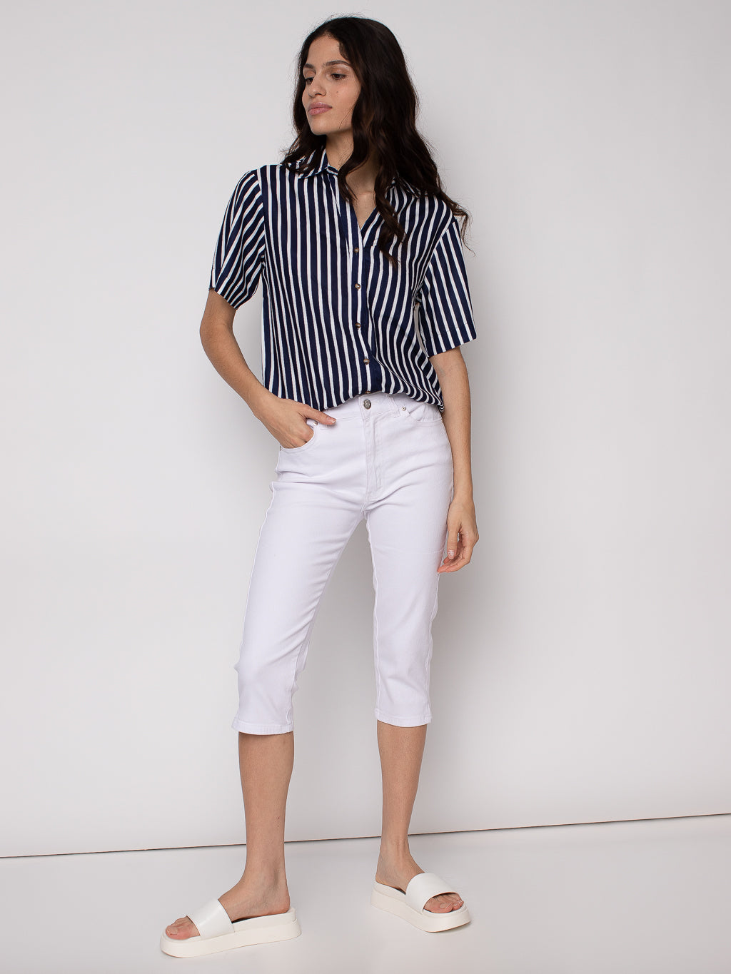Blouse ample avec boutons