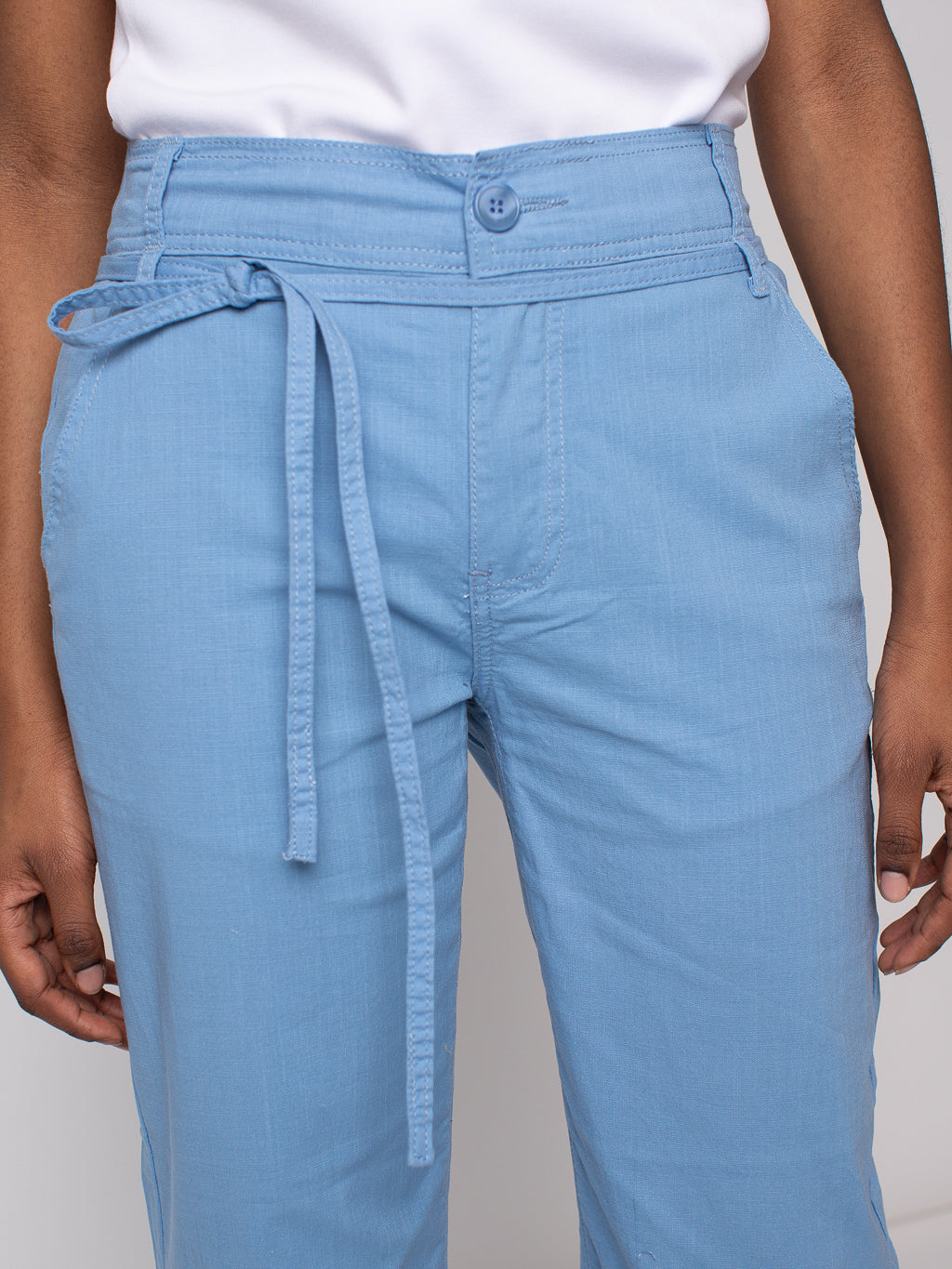 Pantalon 7/8 avec taille élastique et poches