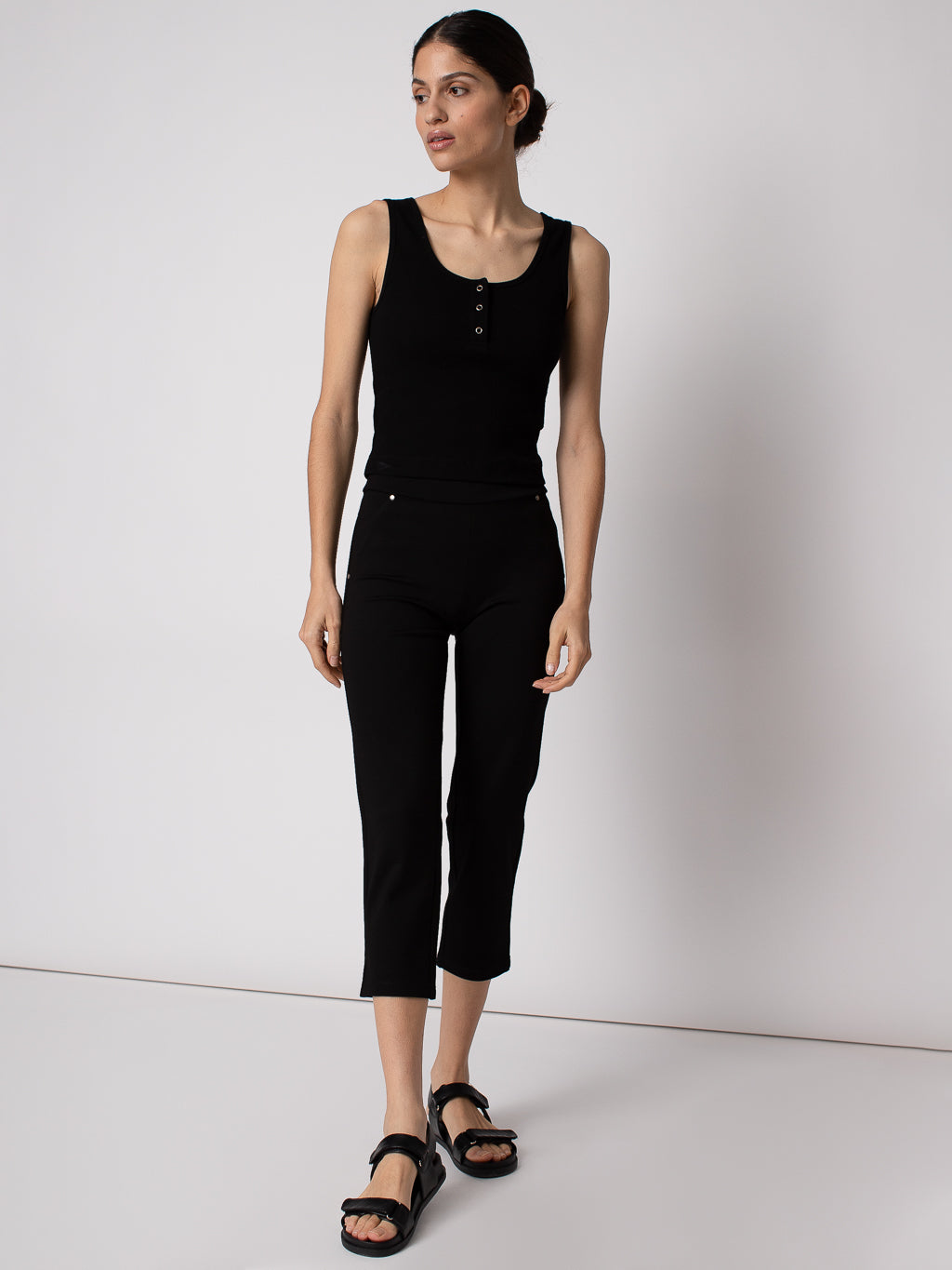 Capri skinny ajusté en tricot à enfiler