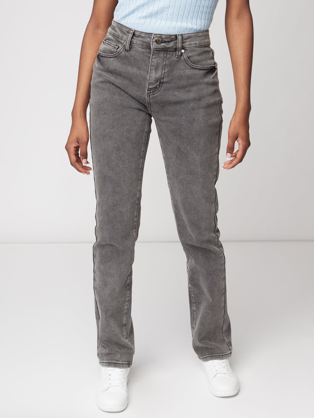 High waist straight jean
