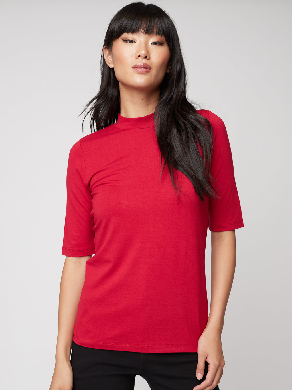 T-shirt semi-ajusté à manches 3/4
