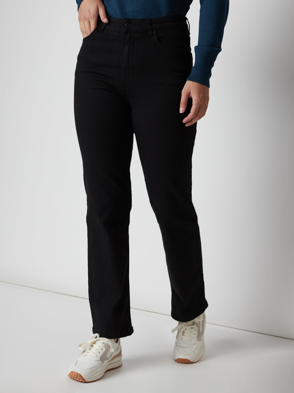 High waist wide-leg jean