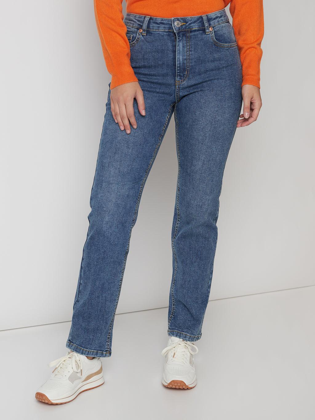 High waist wide-leg jean
