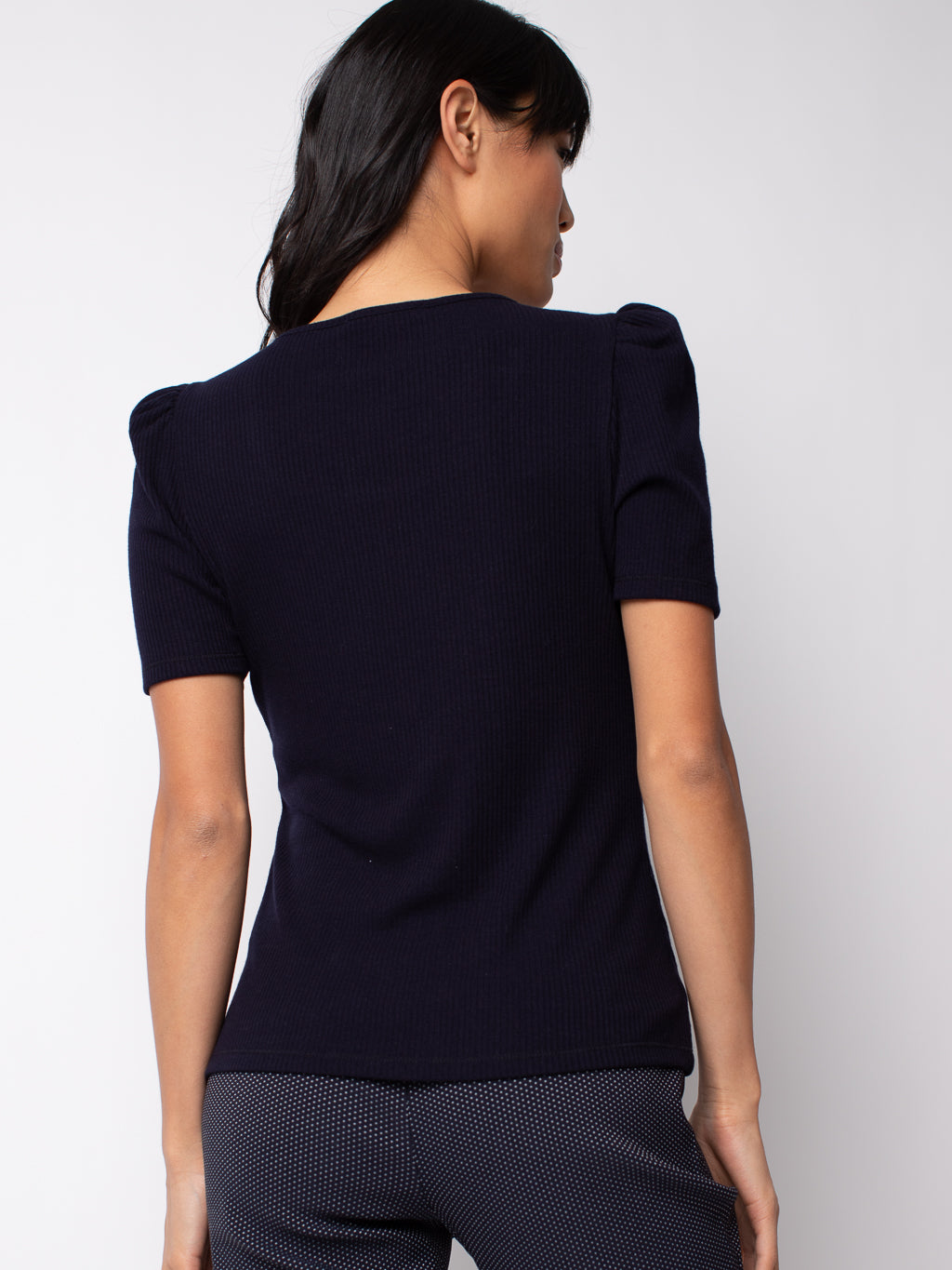 T-shirt ajusté à manches courtes