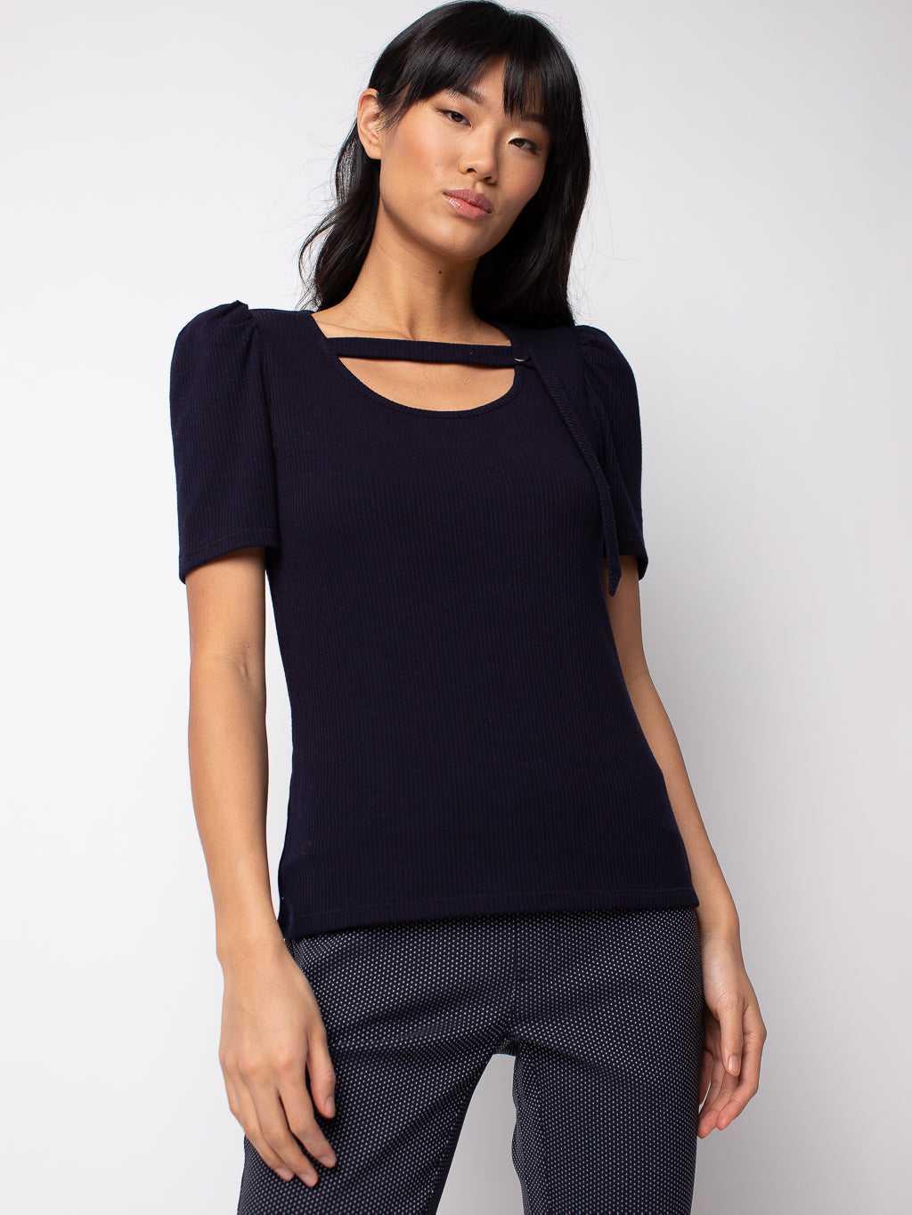 T-shirt ajusté à manches courtes