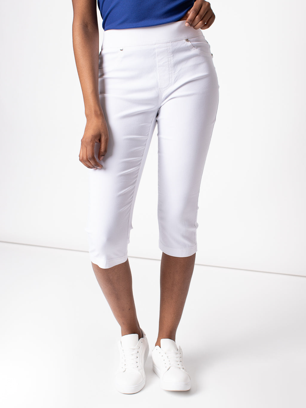 Skinny fitted pull-on capri